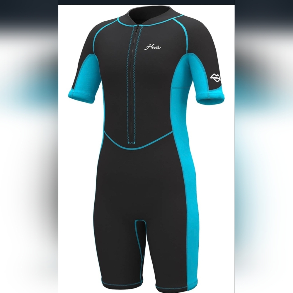 NWT HEVTO UNISEX SIZE 14 2MM NEOPRENE THERMAL WETSUIT FRONT ZIP